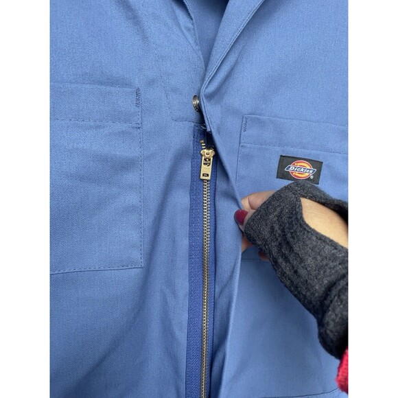 Dickies TALL Men’s Size M Long Sleeve Work Coverall Light Blue - Picture 11 of 12
